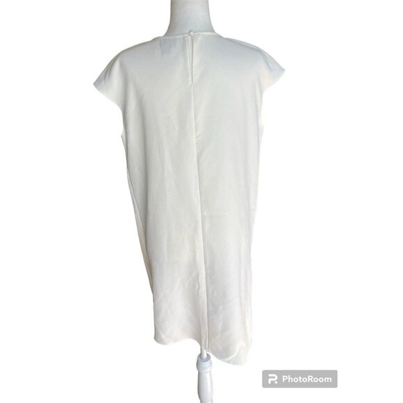 Worthington Womens  Dress Blouse color cream polar bear regular price $44 Size M - Picture 2 of 6